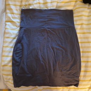 Grey pencil mini skirt